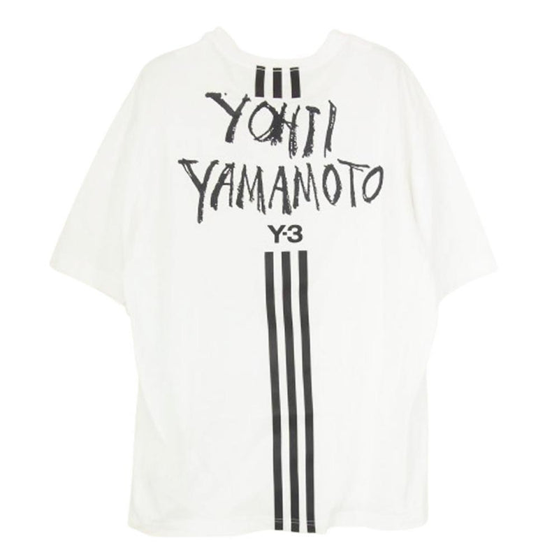 Y-3 Yohji Yamamoto ワイスリー ヨウジヤマモト 16C001 ADIDAS アディダス バックロゴ 半袖 Tシャツ ホワイト系 S/P【中古】