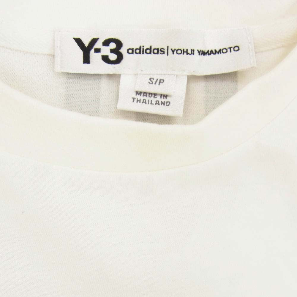 Y-3 Yohji Yamamoto ワイスリー ヨウジヤマモト 16C001 ADIDAS アディダス バックロゴ 半袖 Tシャツ ホワイト系 S/P【中古】