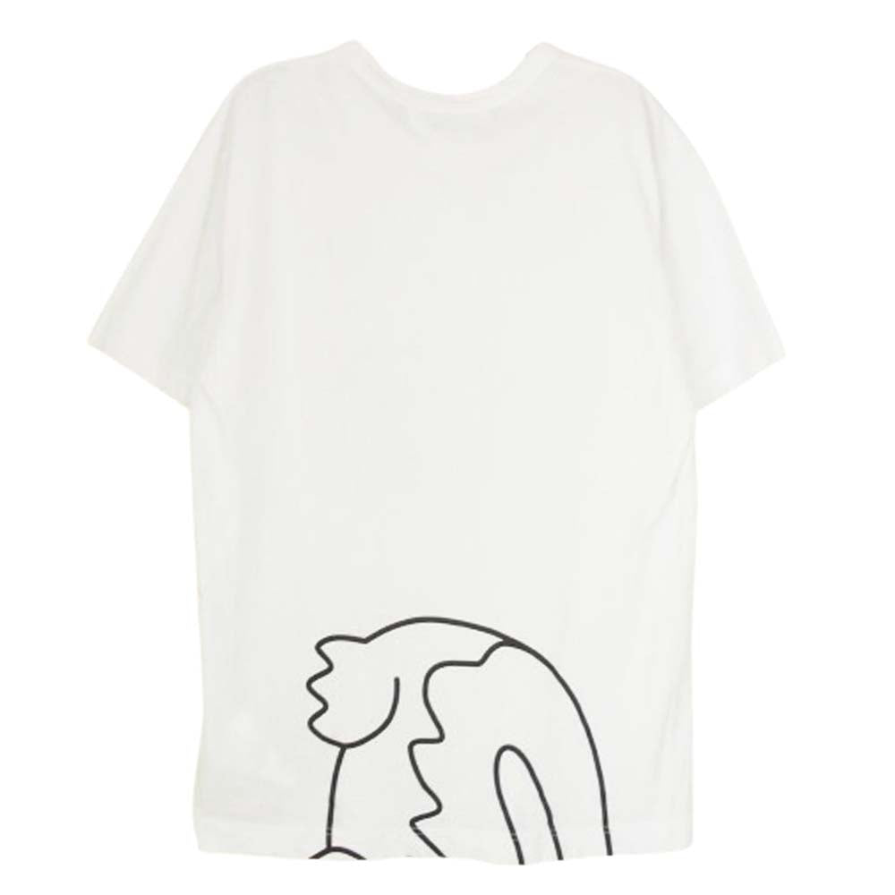 COMME des GARCONS コムデギャルソン 23SS FL-T012 LACOSTE SHIRT ラコステ 刺繍 パッチ ロゴ コットン 半袖 Tシャツ ホワイト系 M【中古】