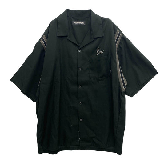 NEIGHBORHOOD ネイバーフッド 22SS 221AQNH-SHM01 BOWLING LC SHIRT ボーリング エルシー 半袖 シャツ ブラック系 L【中古】