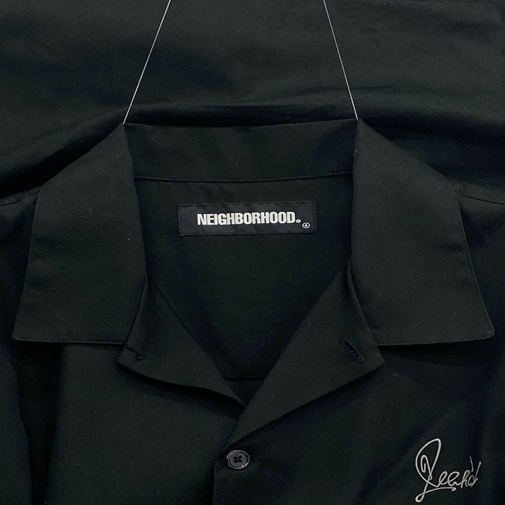 NEIGHBORHOOD ネイバーフッド 22SS 221AQNH-SHM01 BOWLING LC SHIRT ボーリング エルシー 半袖 シャツ ブラック系 L【中古】