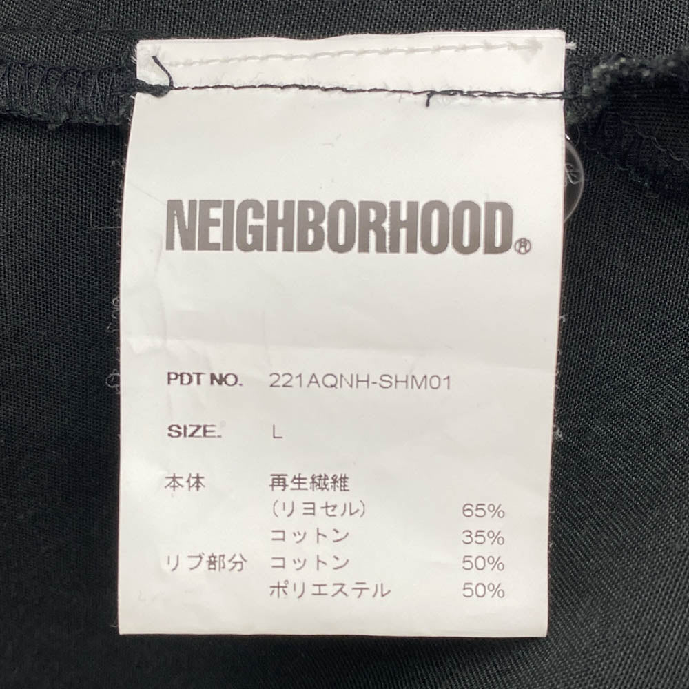 NEIGHBORHOOD ネイバーフッド 22SS 221AQNH-SHM01 BOWLING LC SHIRT ボーリング エルシー 半袖 シャツ ブラック系 L【中古】