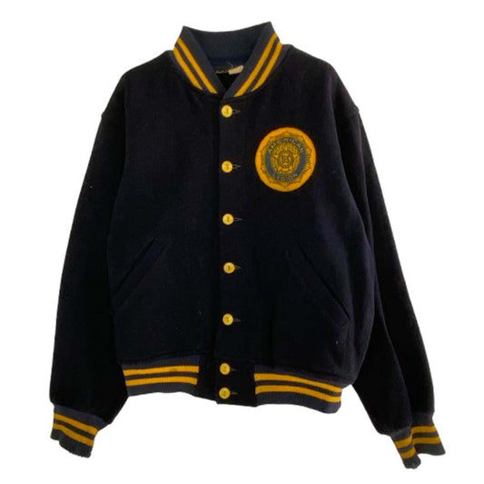 Champion チャンピオン 50s 60s USA製 ランナーズタグ ランタグ アワード ジャケット スタジャン ブラック系 42-44【中古】