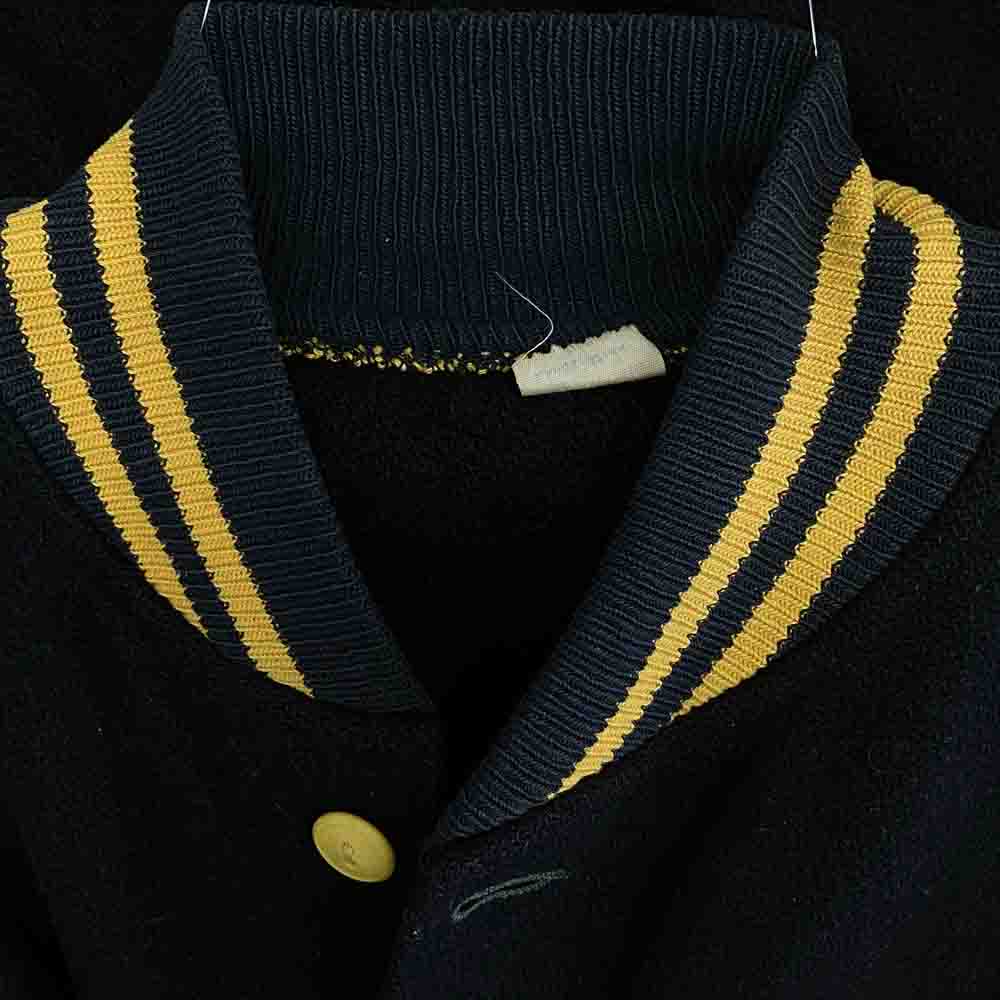 Champion チャンピオン 50s 60s USA製 ランナーズタグ ランタグ アワード ジャケット スタジャン ブラック系 42-44【中古】