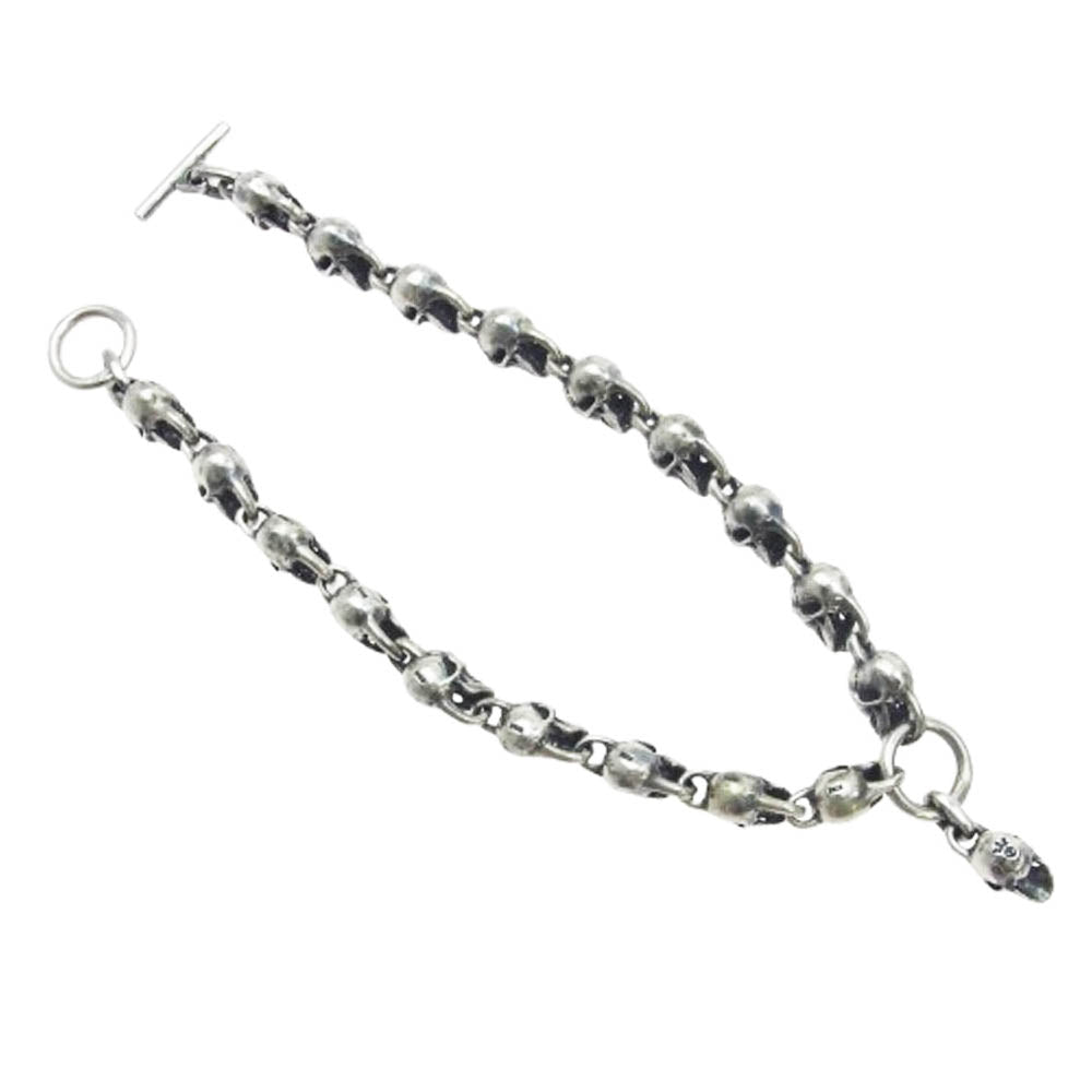 GABOR ガボール ギャランティ付属 Gaboratory ガボラトリーホールディング Single Skull With All Skulls Links Necklace シングルスカル ウィズ オールスカルリンク 18スカル ネックレス シルバー系【中古】