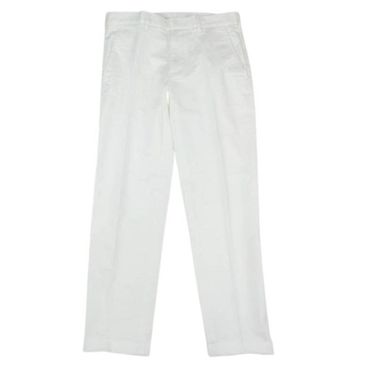 TOMORROWLAND トゥモローランド 63-04-41-04003 チノ ストレッチ スリムテーパード 裾ダブル パンツ ホワイト系 XS【中古】