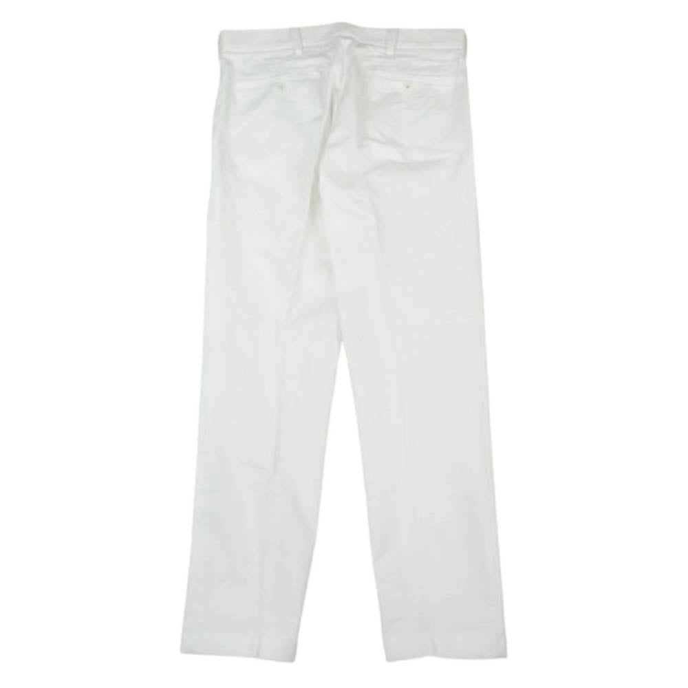 TOMORROWLAND トゥモローランド 63-04-41-04003 チノ ストレッチ スリムテーパード 裾ダブル パンツ ホワイト系 XS【中古】