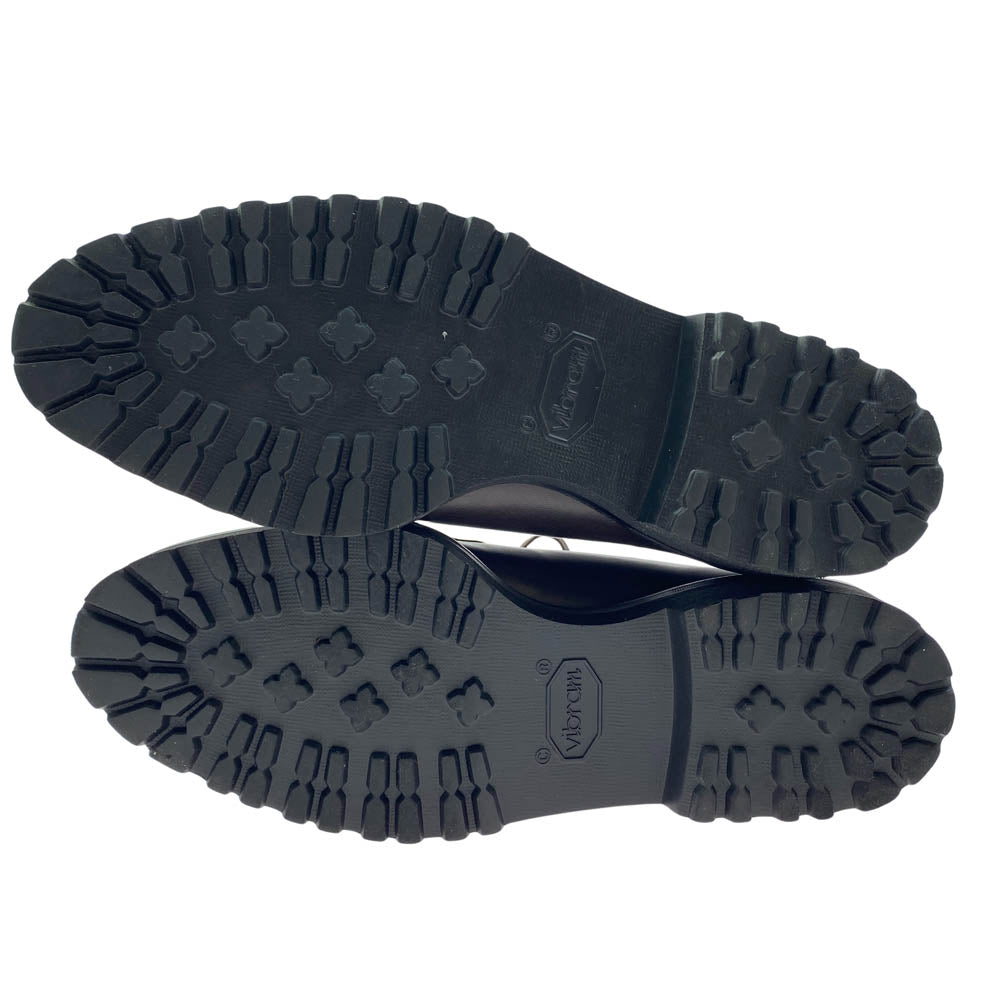 ダブルエイチ 0001 プレーントゥ シューズ ブラウン系 6【極上美品】【中古】