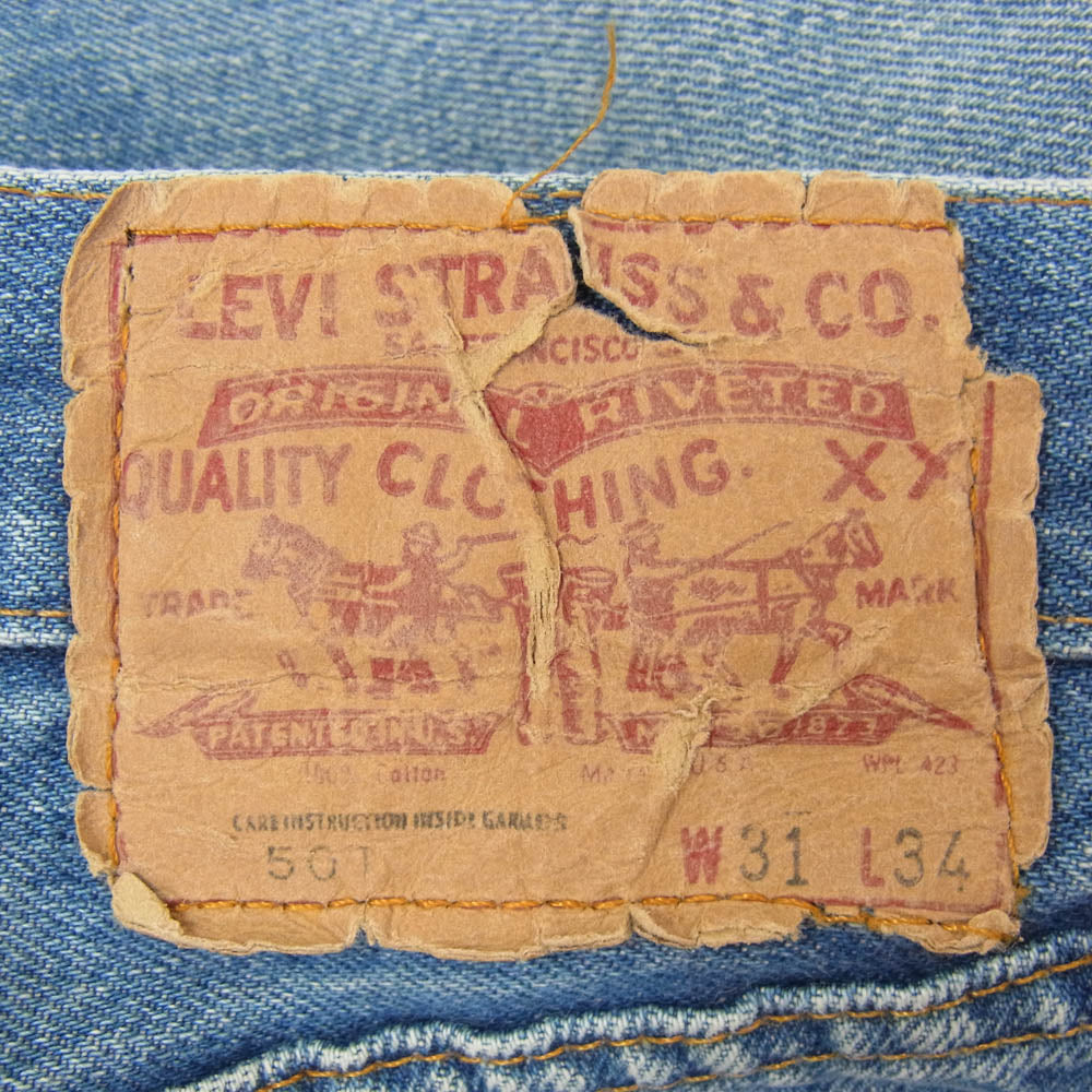 Levi's リーバイス 501 66後期 サークルRタブ ボタン裏刻印6 デニム パンツ インディゴブルー系 31【中古】