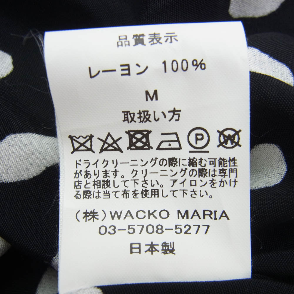 WACKO MARIA ワコマリア 24SS 24SS-WMS-HI02 HAWAIIAN SHIRT S/S (TYPE-2) アロハ ハワイアン シャツ ブラック系 M【美品】【中古】