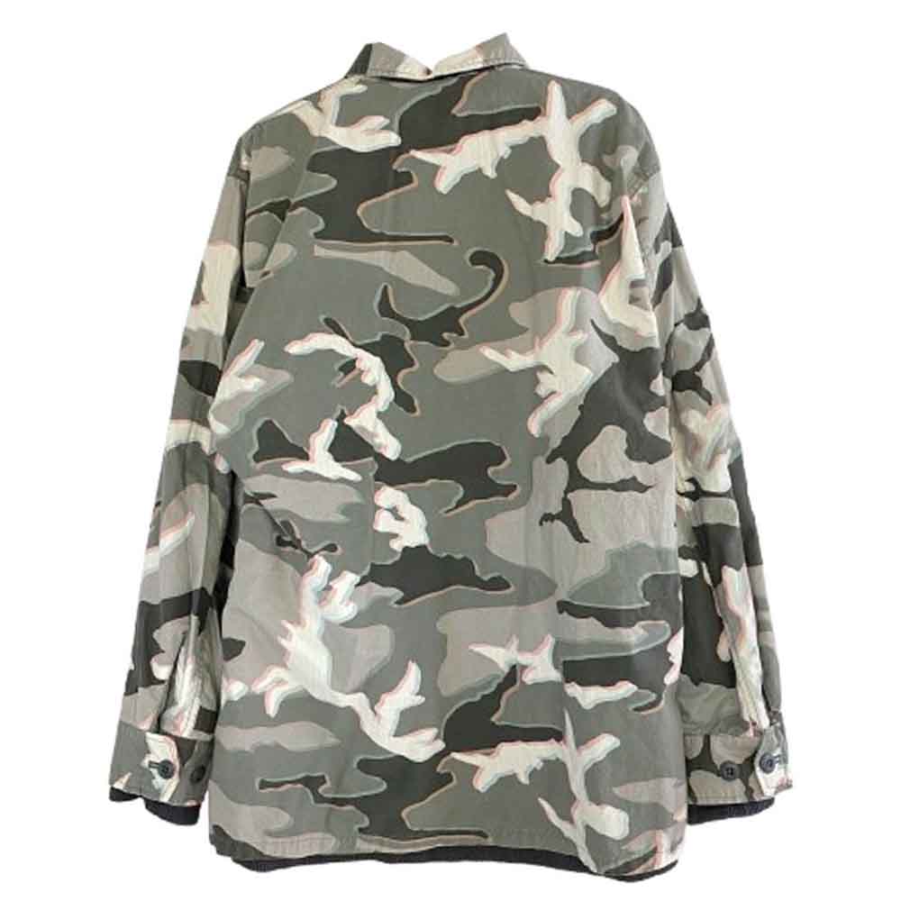 uniform experiment ユニフォームエクスペリメント 24AW UE-242028 MOIRE CAMOUFLAGE REVERSIBLE HAORI モワレカモフラ リバーシブル 羽織 ジャケット グレー系 3【極上美品】【中古】