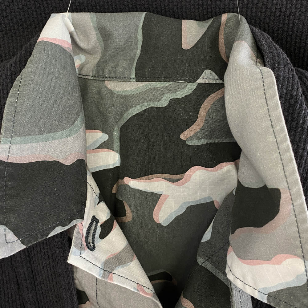 uniform experiment ユニフォームエクスペリメント 24AW UE-242028 MOIRE CAMOUFLAGE REVERSIBLE HAORI モワレカモフラ リバーシブル 羽織 ジャケット グレー系 3【極上美品】【中古】