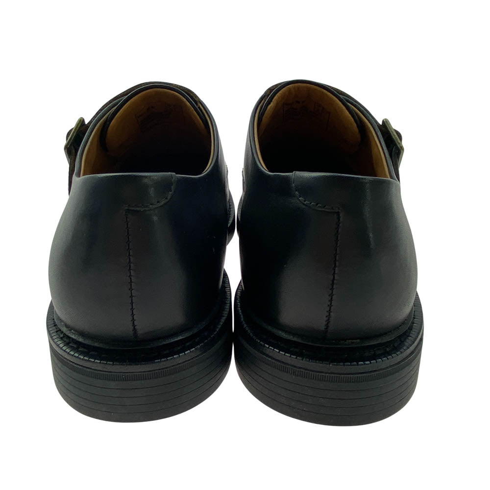 POLO RALPH LAUREN ポロ・ラルフローレン 17623 ASHER DBL MK ダブルモンク レザー シューズ ブラック系 EU41【美品】【中古】