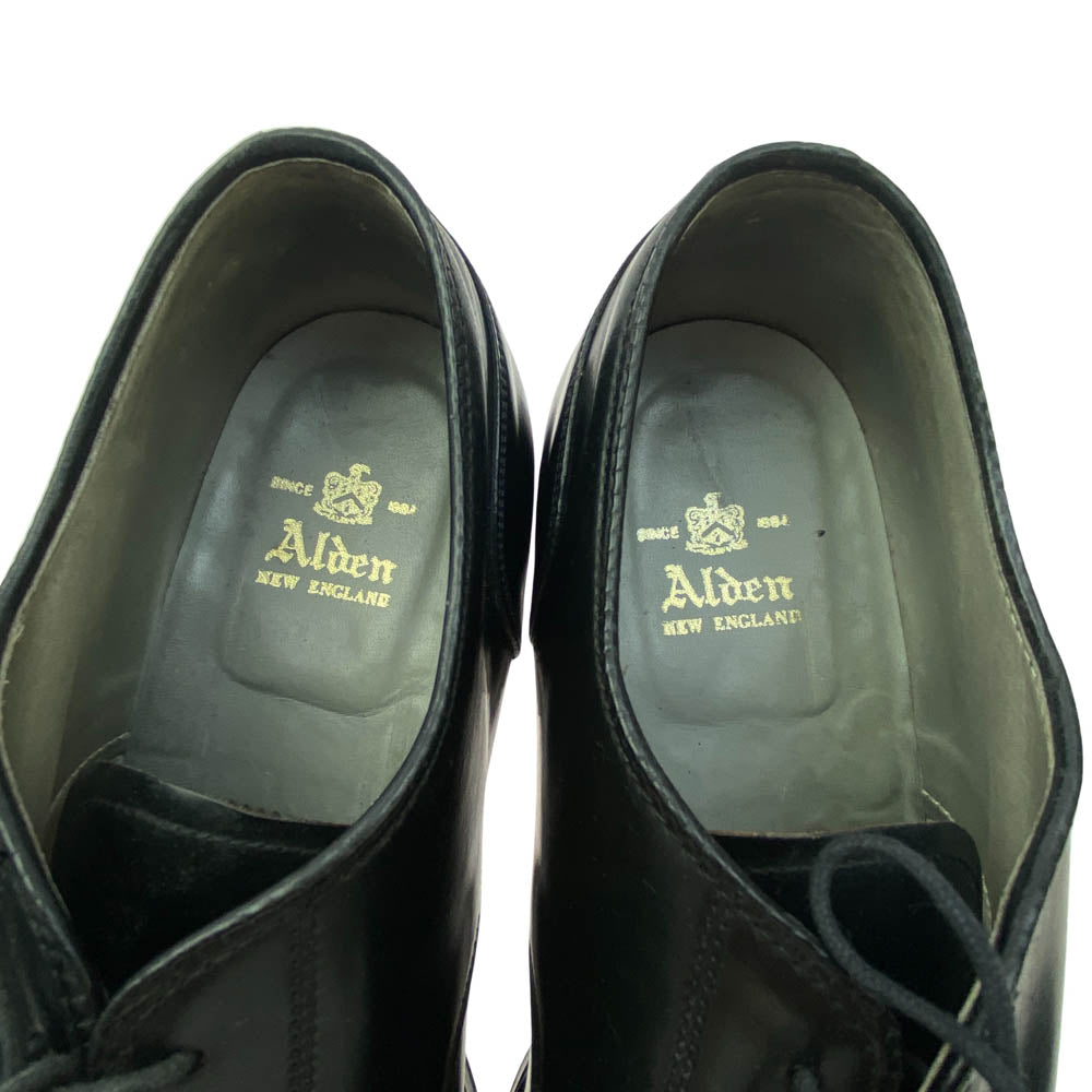 ALDEN オールデン 2451 コードバン Uチップ レースアップ レザー シューズ 革靴 ブラック系 7.5【中古】