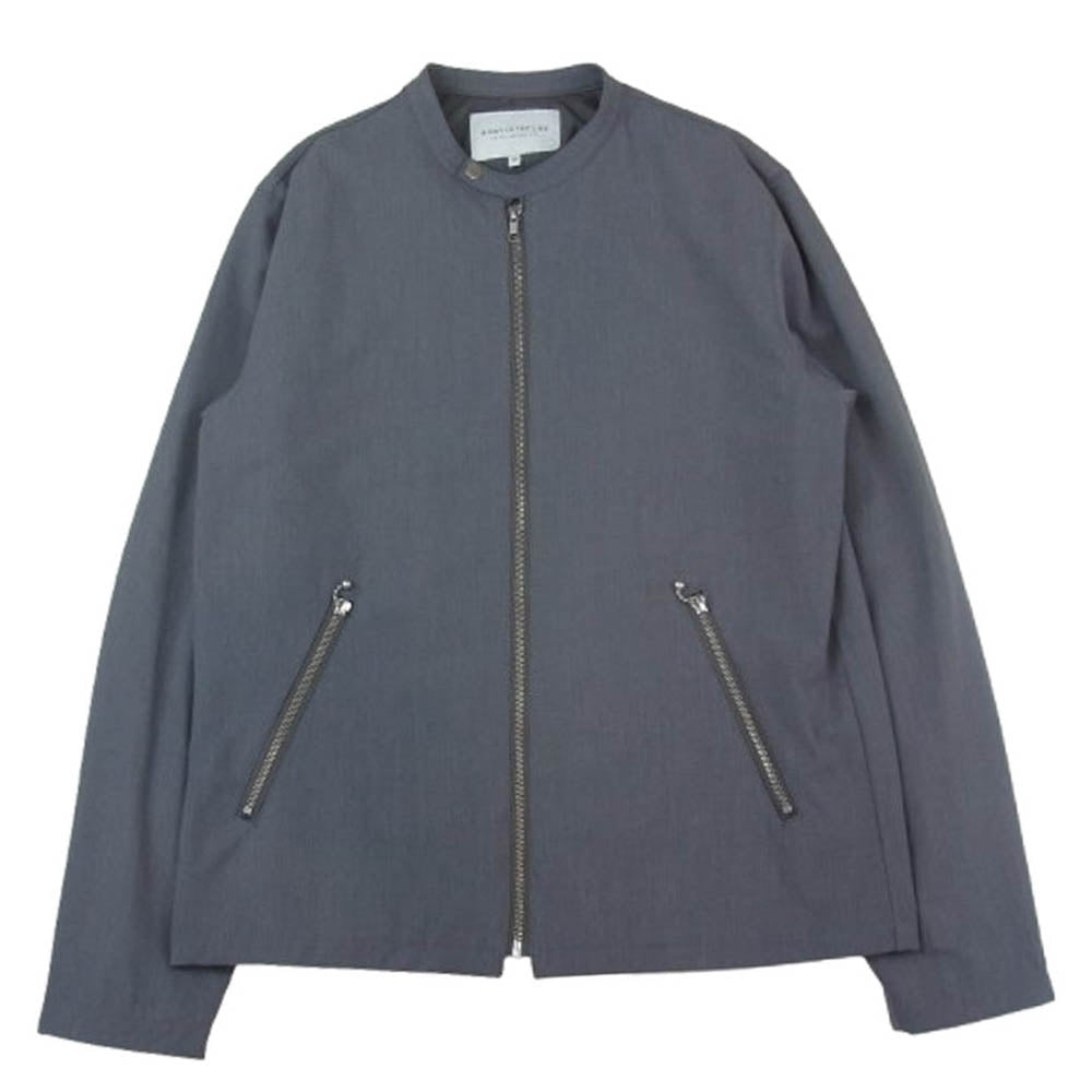 UNITED ARROWS ユナイテッドアローズ 6225-648-0588 A DAY IN THE LIFE シングル ライダース JK バンドカラー ジャケット グレー系 M【中古】