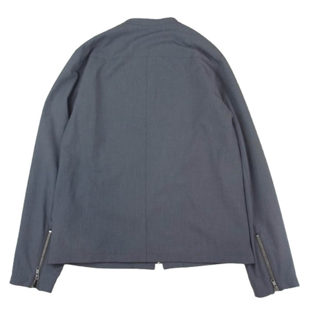 UNITED ARROWS ユナイテッドアローズ 6225-648-0588 A DAY IN THE LIFE シングル ライダース JK バンドカラー ジャケット グレー系 M【中古】