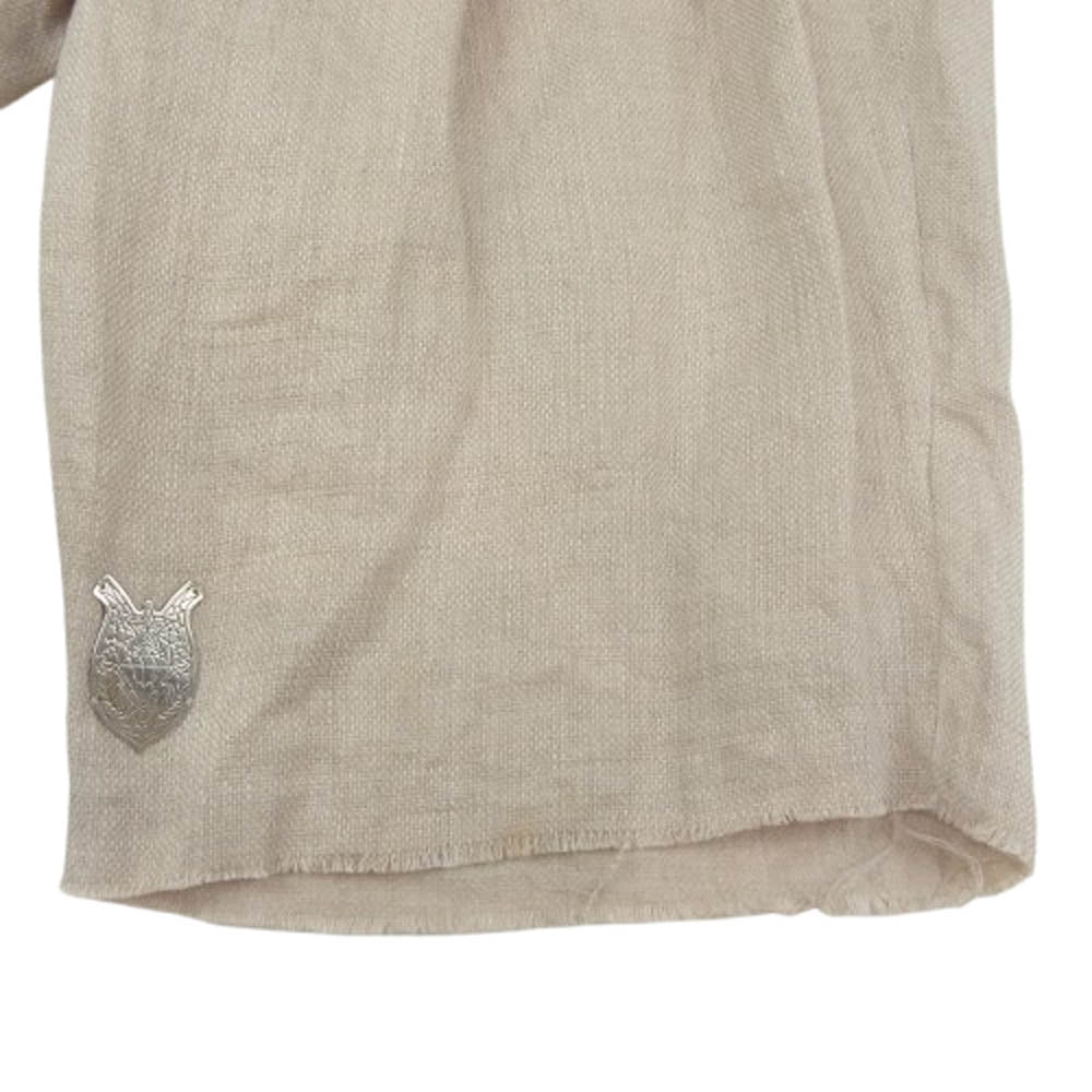 ベッドフォード 19SS 19SS-B-PT08-1 Wide Shorts リネン 裾カットオフ ベルテッド ワイド ショーツ ハーフ ショート パンツ ベージュ系 1【中古】