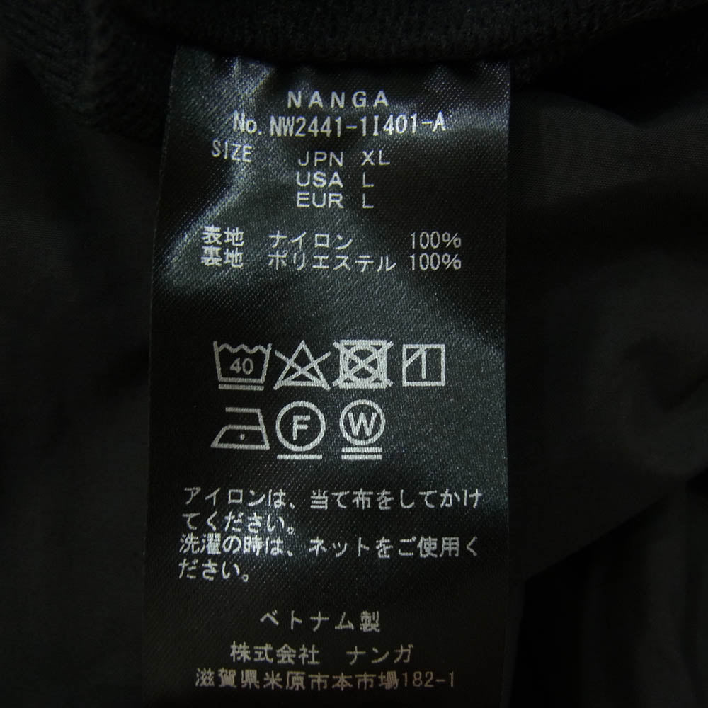 NANGA ナンガ NW2441-1I401-A WARM JOGGER PANTS ウォーム ジョガー パンツ ブラック系 XL【中古】