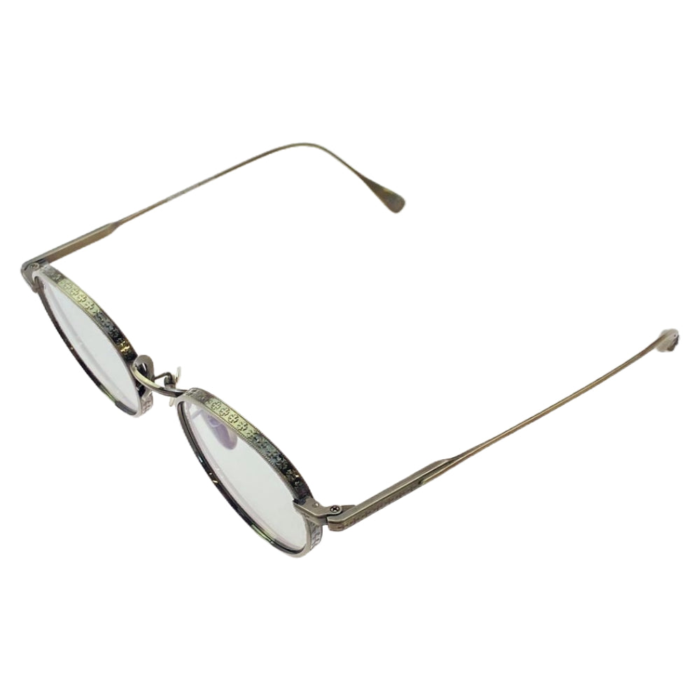CHROME HEARTS クロムハーツ（原本無） THICK AS アンティークシルバー ラウンド メタルフレーム サングラス 眼鏡 アイウェア 48□22-151 替え純正レンズ付 48□22-151【中古】