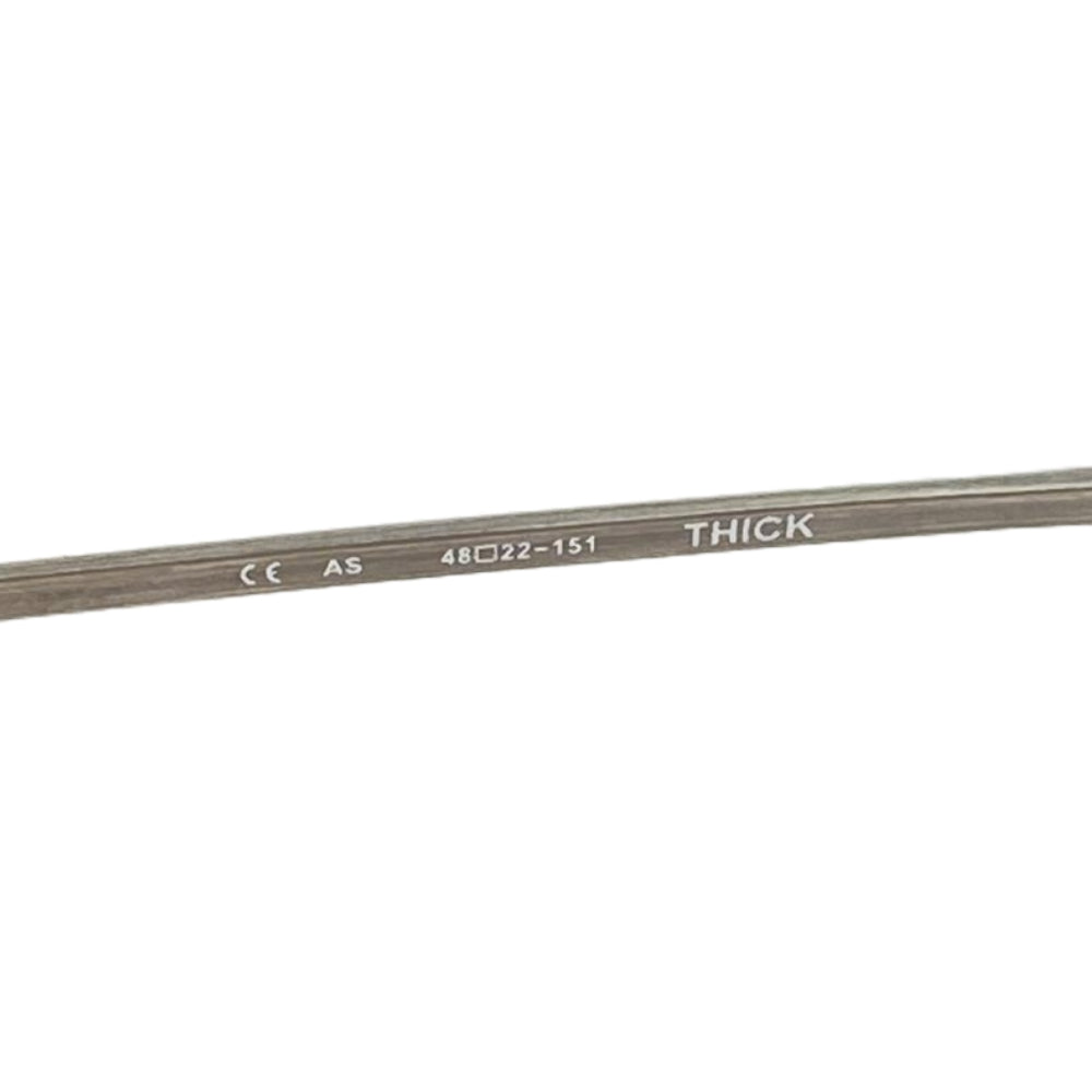 CHROME HEARTS クロムハーツ（原本無） THICK AS アンティークシルバー ラウンド メタルフレーム サングラス 眼鏡 アイウェア 48□22-151 替え純正レンズ付 48□22-151【中古】