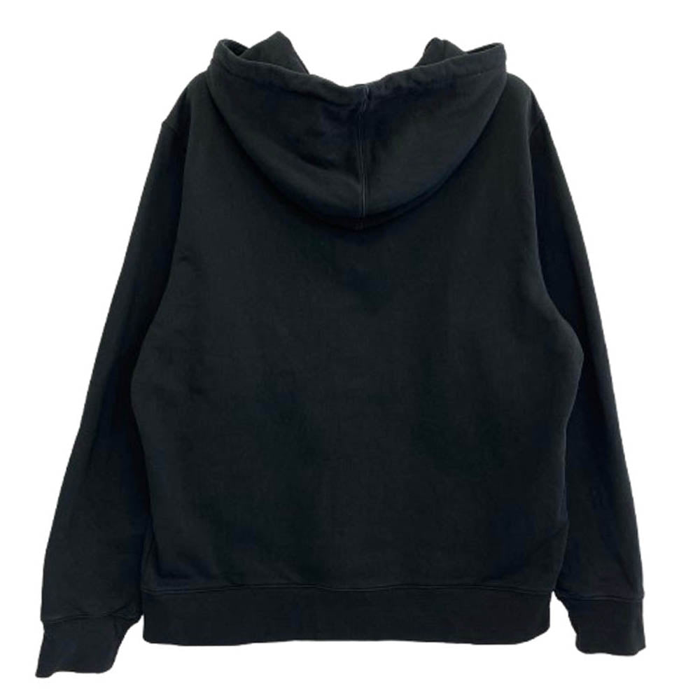 Supreme シュプリーム 19AW × Lacoste ラコステ Logo Panel Hooded Sweatshirt ロゴ パネル フーディ スウェット パーカー ブラック系 M【中古】