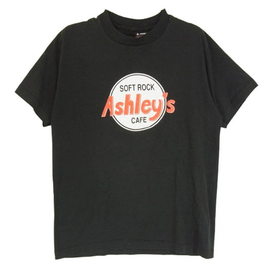 ヴィンテージ 90s USA製 FRUIT OF THE LOOM 黒タグ プリント Tシャツ ブラック系 M【中古】