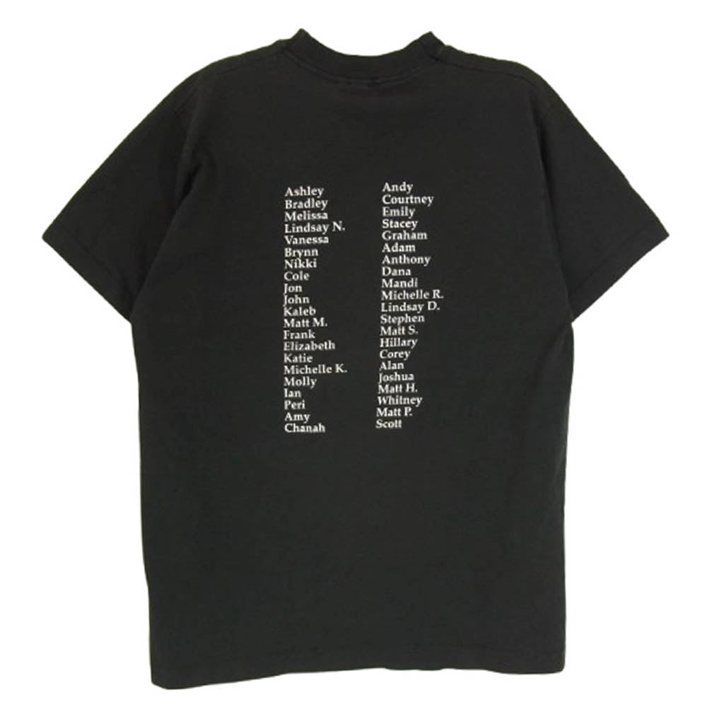 ヴィンテージ 90s USA製 FRUIT OF THE LOOM 黒タグ プリント Tシャツ ブラック系 M【中古】