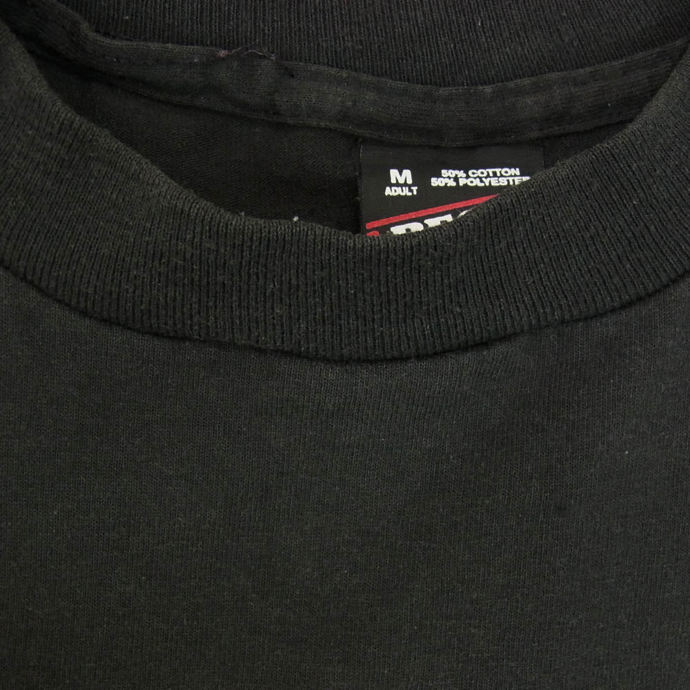 ヴィンテージ 90s USA製 FRUIT OF THE LOOM 黒タグ プリント Tシャツ ブラック系 M【中古】