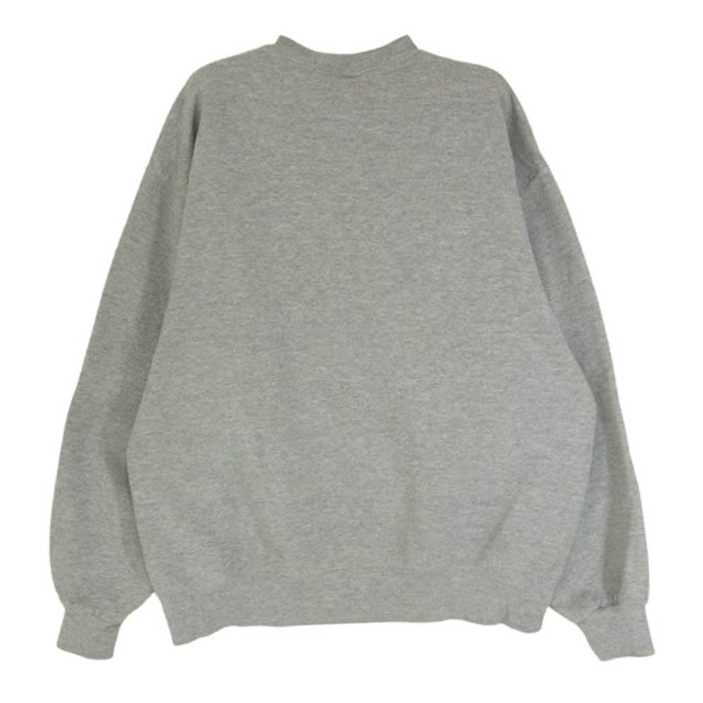 ヴィンテージ 90s USA製 russell athletic トリコ刺繍タグ プリント 前V スウェット グレー系 L【中古】