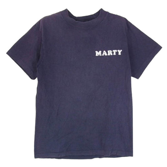 ヴィンテージ 80s USA製 ANVIL アンビル プリント Tシャツ ネイビー系 M【中古】