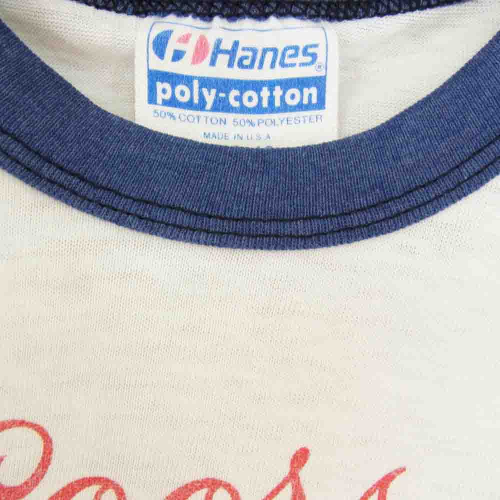 ヴィンテージ 90s USA製 Hanes ヘインズ Coors クアーズ プリント トリム Tシャツ ホワイト系 M【中古】
