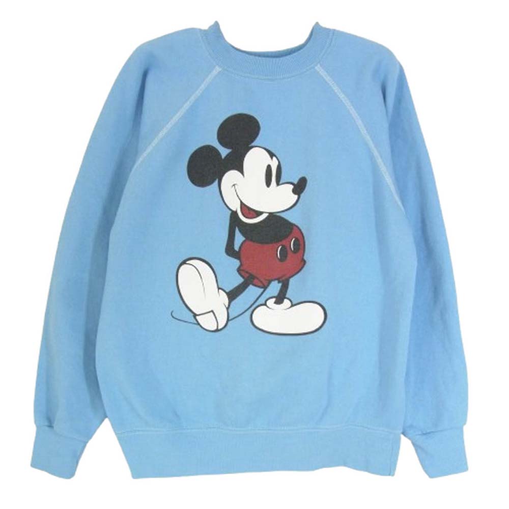 ヴィンテージ 80s DISNEY CASUALS MICKEY MOUSE ミッキーマウス スウェット ライトブルー系 S【中古】