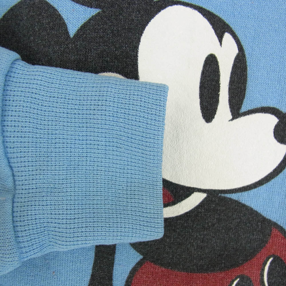 ヴィンテージ 80s DISNEY CASUALS MICKEY MOUSE ミッキーマウス スウェット ライトブルー系 S【中古】
