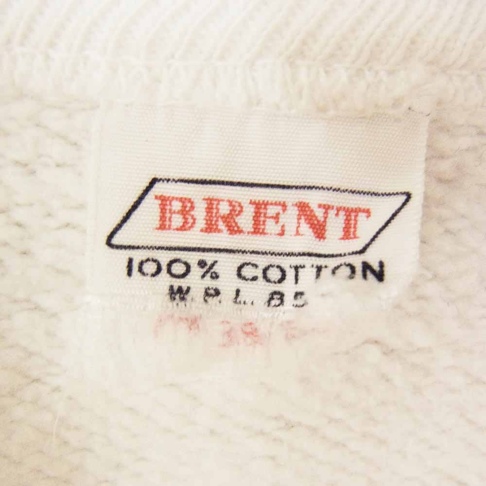ヴィンテージ 50s USA製 BRENT クルー スウェット ホワイト系 サイズ表記無【中古】
