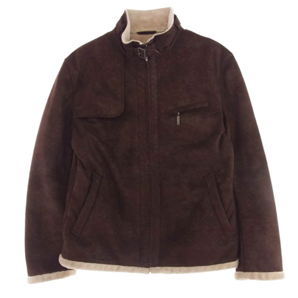 BURBERRY BLACK LABEL バーバリーブラックレーベル BMP45-129-57 フェイクレザー 裏ボア ジャケット ブラウン系 M【中古】