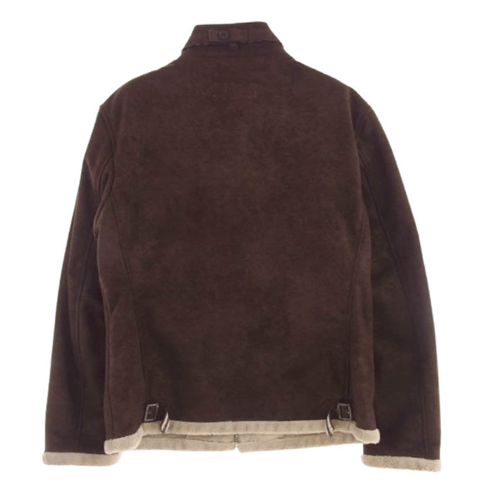 BURBERRY BLACK LABEL バーバリーブラックレーベル BMP45-129-57 フェイクレザー 裏ボア ジャケット ブラウン系 M【中古】