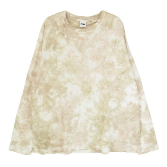 FIRST DOWN ファーストダウン タイダイ ロングスリーブ Tシャツ 長袖 ブラウン ベージュ系 L【中古】
