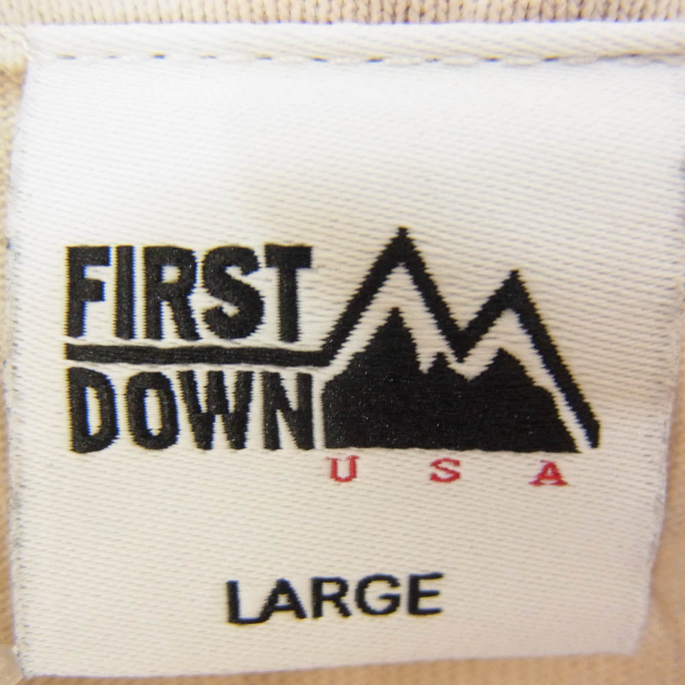 FIRST DOWN ファーストダウン タイダイ ロングスリーブ Tシャツ 長袖 ブラウン ベージュ系 L【中古】