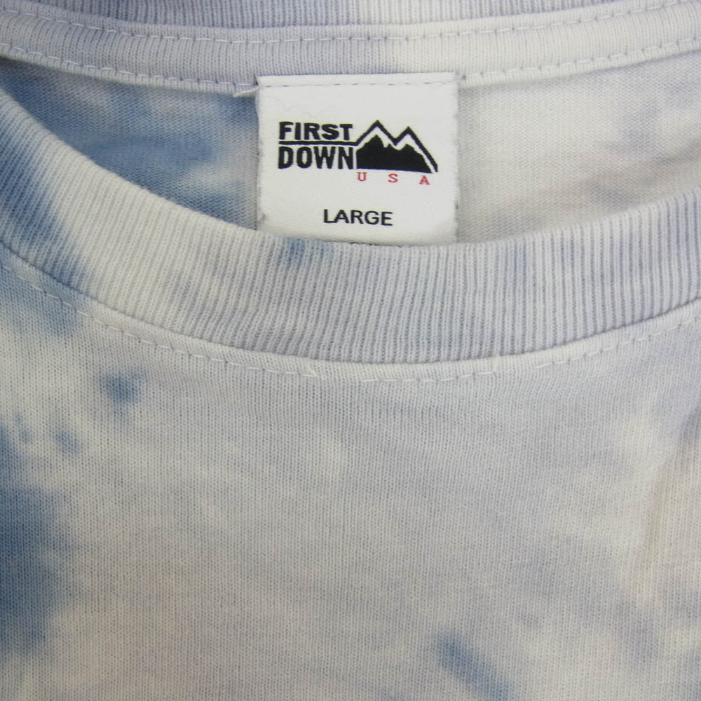 FIRST DOWN ファーストダウン タイダイ ロングスリーブ Tシャツ 長袖 ブルー系 L【中古】