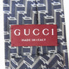 GUCCI グッチ 796410 4E009 シルク100% 総柄 ネクタイ ネイビー系【中古】