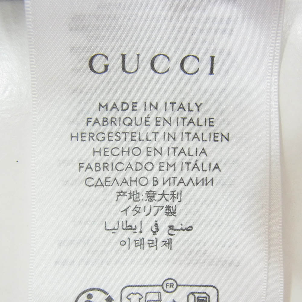 GUCCI グッチ 796410 4E009 シルク100% 総柄 ネクタイ ネイビー系【中古】