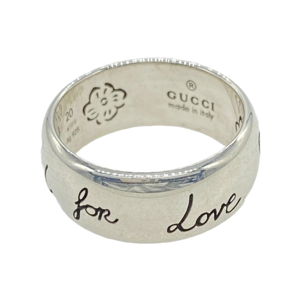 GUCCI グッチ ブラインド フォーラブ シルバー 925 リング シルバー系 19号【美品】【中古】