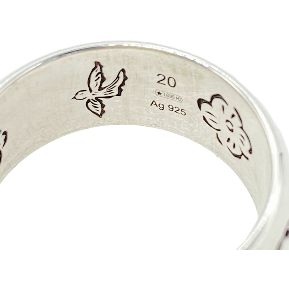 GUCCI グッチ ブラインド フォーラブ シルバー 925 リング シルバー系 19号【美品】【中古】