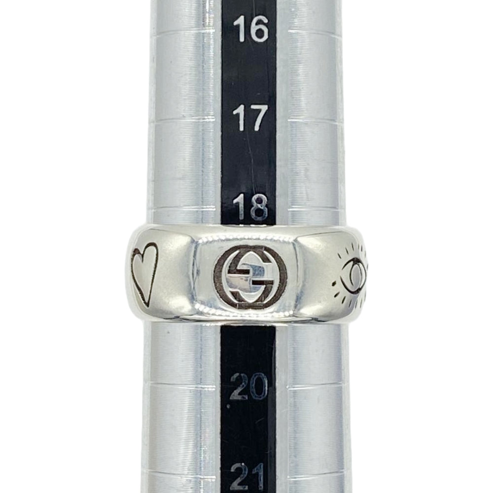 GUCCI グッチ ブラインド フォーラブ シルバー 925 リング シルバー系 19号【美品】【中古】