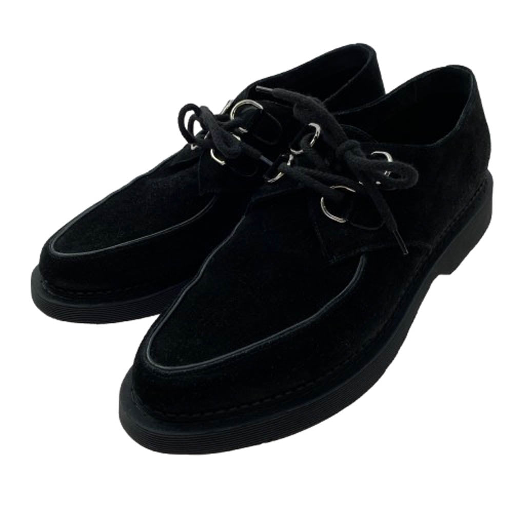 SAINT LAURENT サンローラン 667606 teddy shoes テディ ダービー スエード シューズ ブラック系 43【中古】