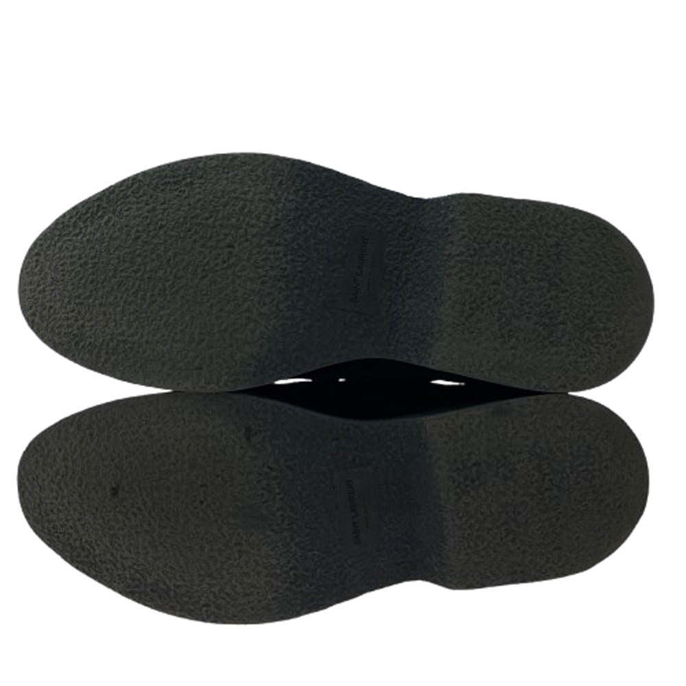 SAINT LAURENT サンローラン 667606 teddy shoes テディ ダービー スエード シューズ ブラック系 43【中古】