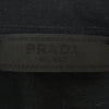 PRADA プラダ SJN251 Vネック カットソー ロゴ ナイロン 切替し 半袖 Vネック Tシャツ ブラック系 M【中古】