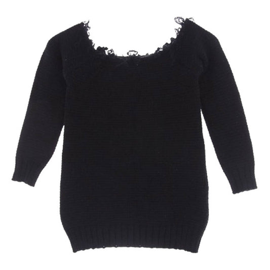 MAISON MARGIELA メゾンマルジェラ 白タグ プルオーバー ニット ブラック系【中古】