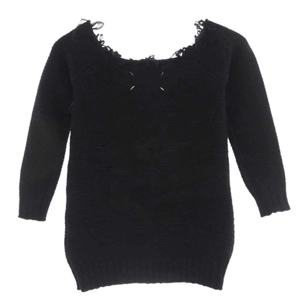 MAISON MARGIELA メゾンマルジェラ 白タグ プルオーバー ニット ブラック系【中古】