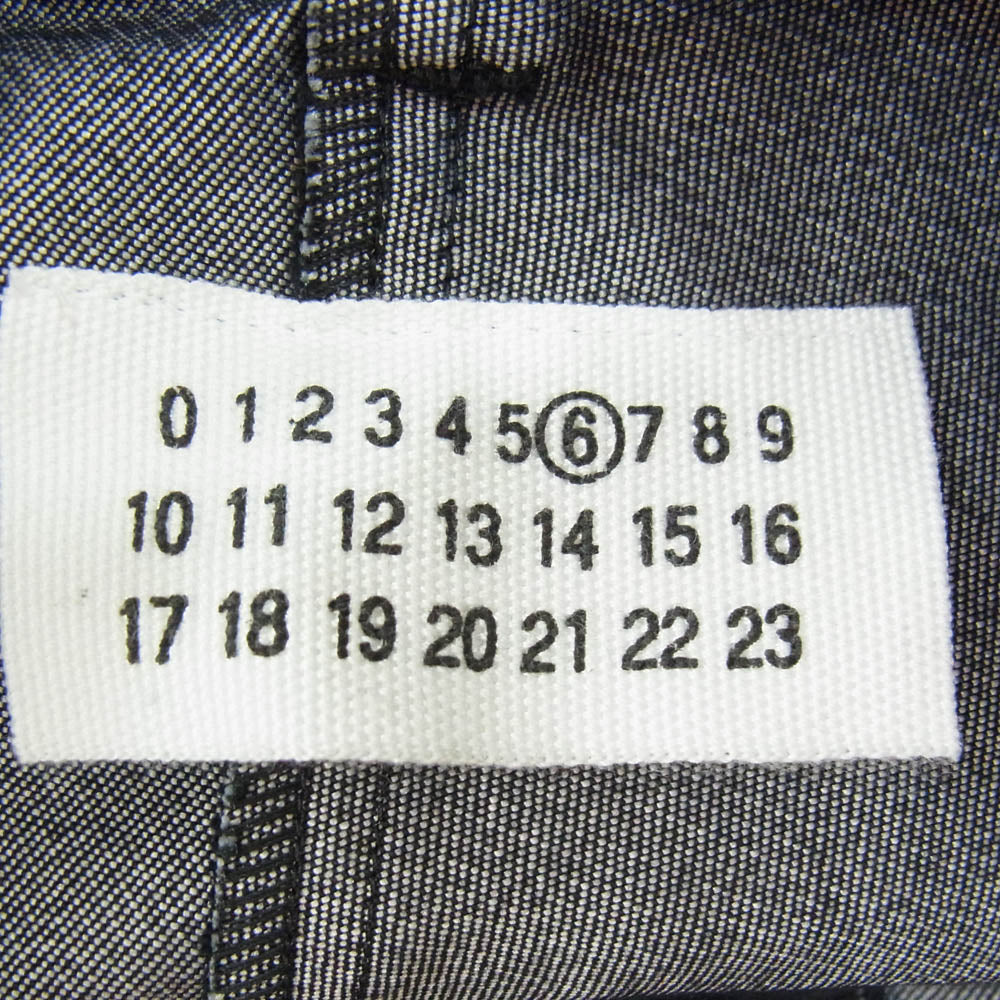 MAISON MARGIELA メゾンマルジェラ MM6 カットオフ ワイド パンツ ブラック系 38【中古】